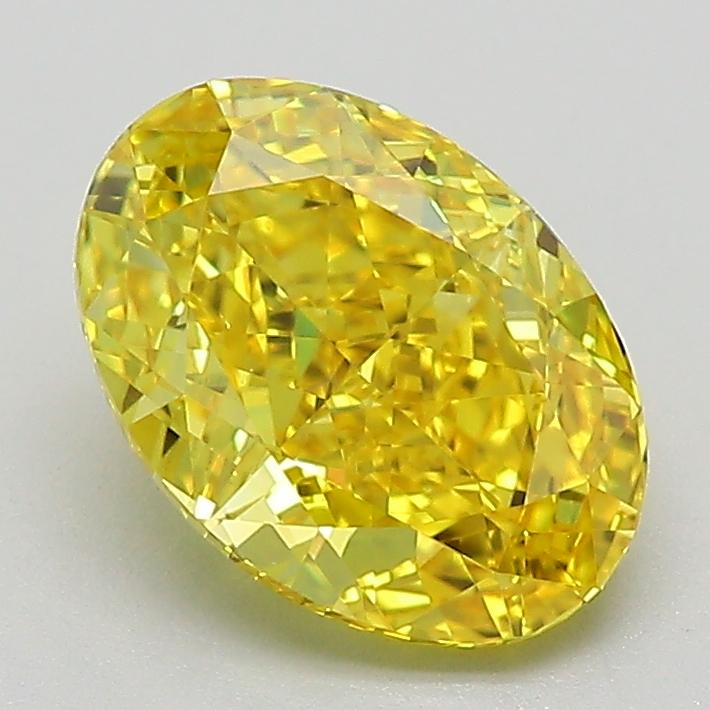1.87 Ct. Fancy Vivid Yellow Oval Lab Grown Diamond