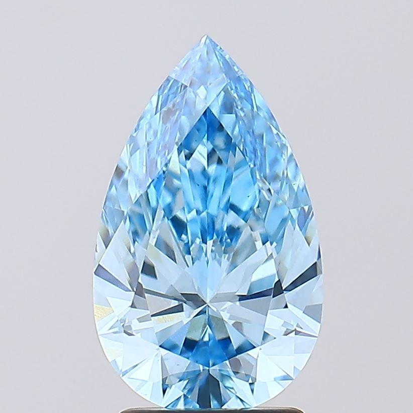 2.23 Ct. Fancy Vivid Blue Pear Lab Grown Diamond