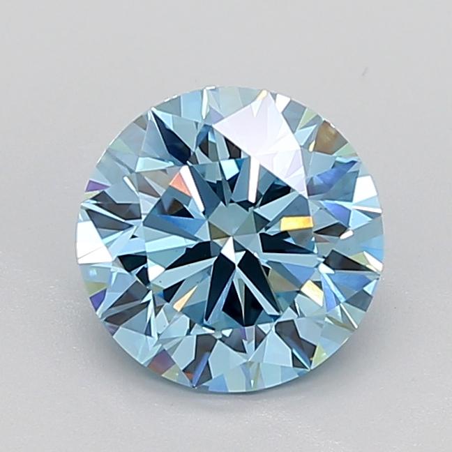 3.72 Ct. Fancy Vivid Blue Round Lab Grown Diamond