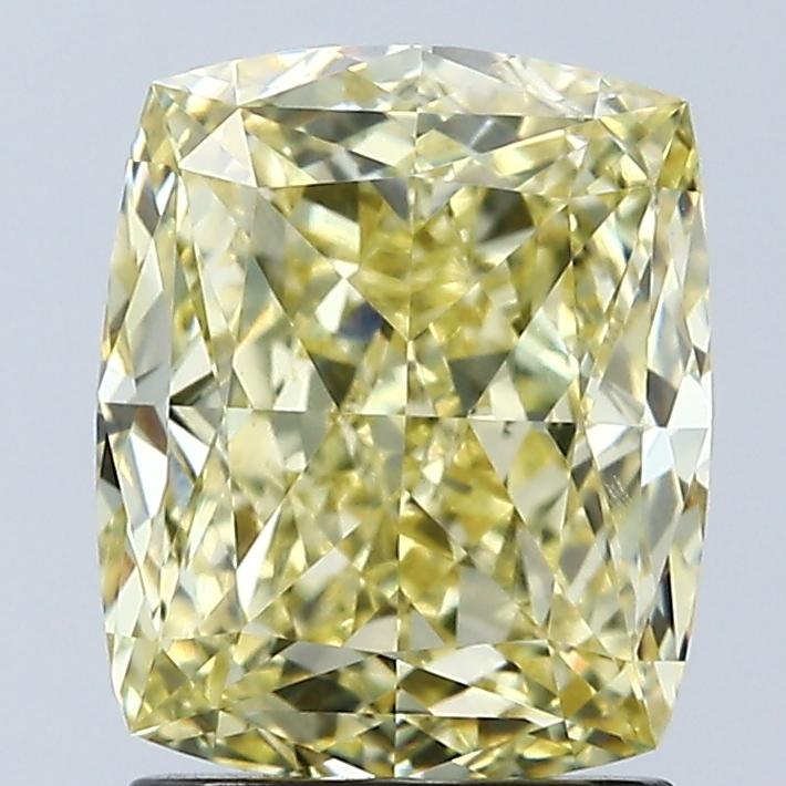 2.09 Ct. Fancy Intense Yellow Cushion Lab Grown Diamond
