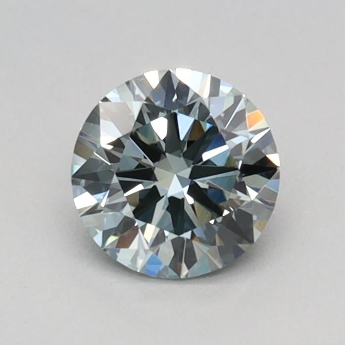 0.53 Ct. Fancy Intense Greenish Blue Round Lab Grown Diamond