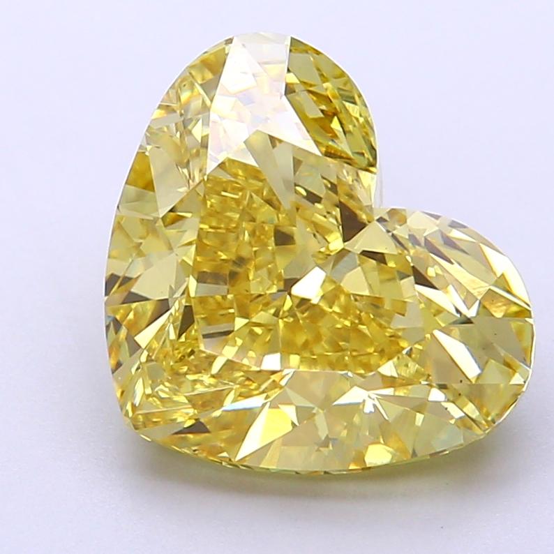 5.03 Ct. Fancy Vivid Yellow Heart Lab Grown Diamond