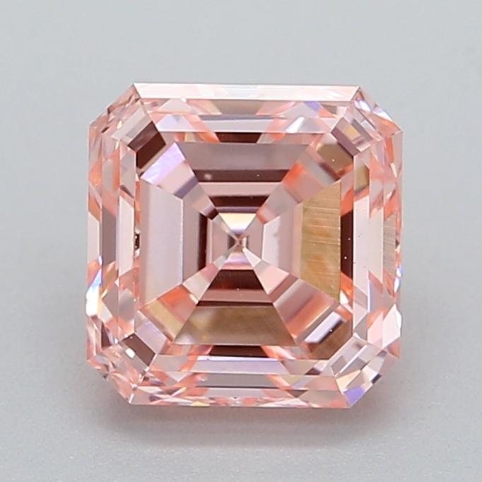 0.94 Ct. Fancy Vivid  Pink Asscher Lab Grown Diamond