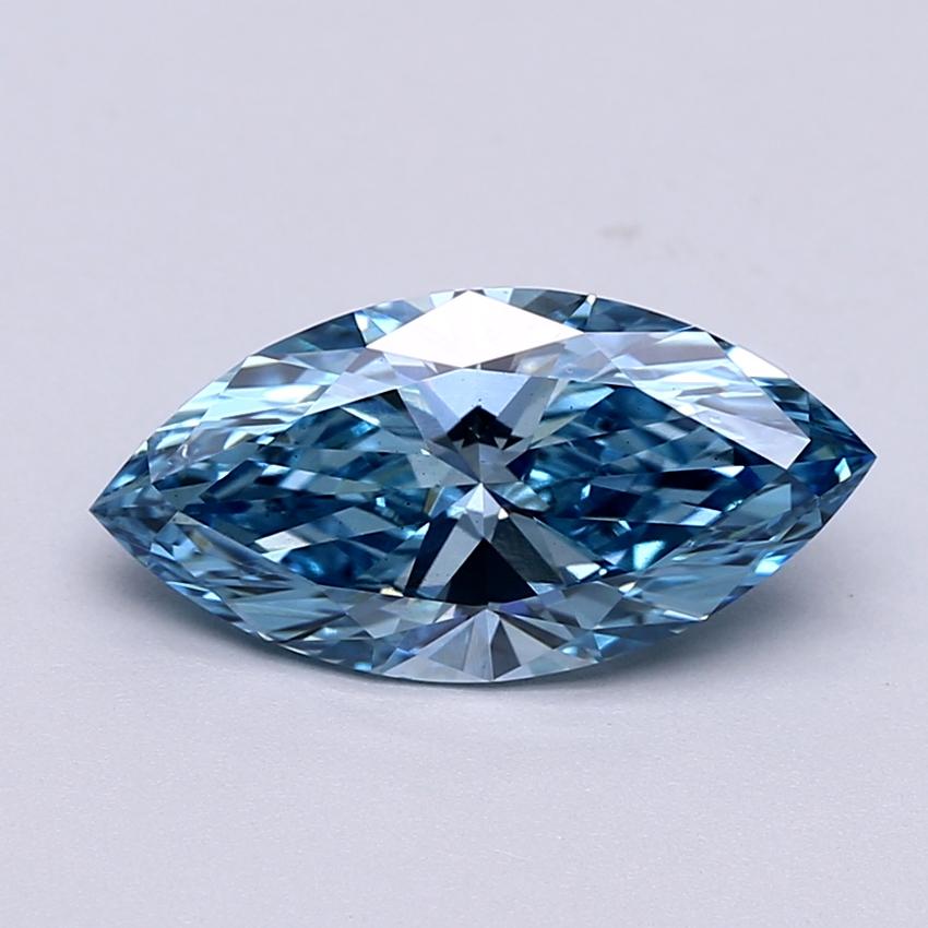 2.02 Ct. Fancy Vivid  Blue Marquise Lab Grown Diamond