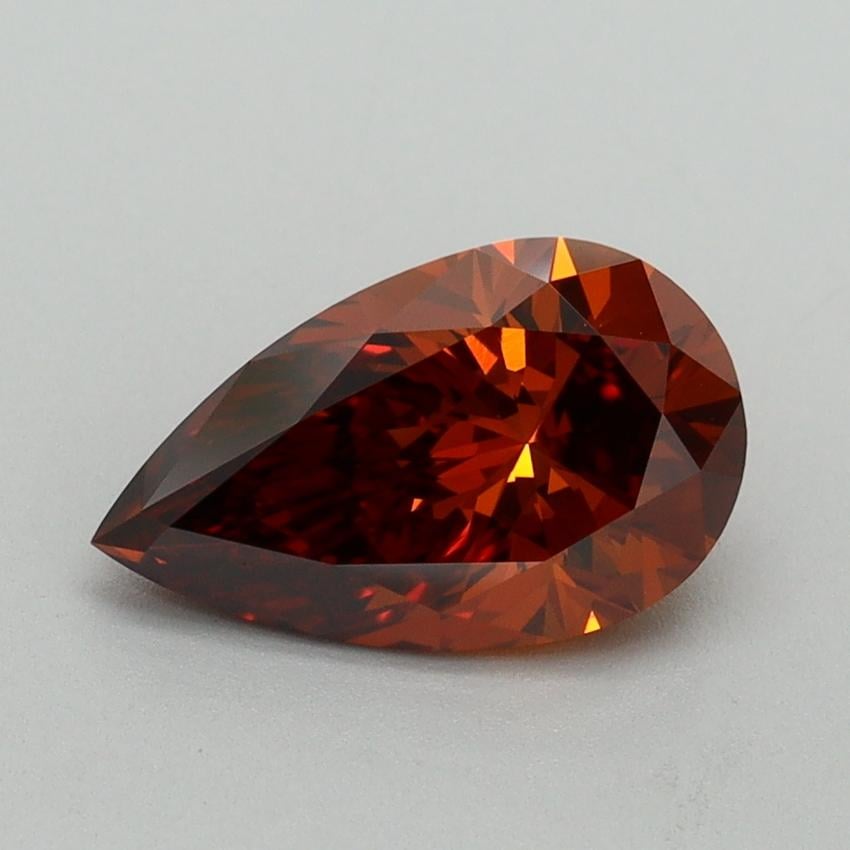 1.48 Ct. Fancy Vivid Orange Pear Lab Grown Diamond