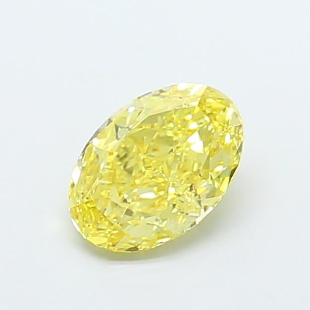 1.22 Ct. Fancy Intense Yellow Oval Lab Grown Diamond