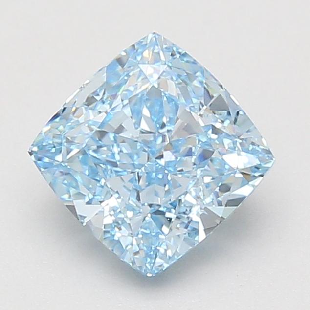 2.10 Ct. Fancy Vivid Blue Cushion Lab Grown Diamond