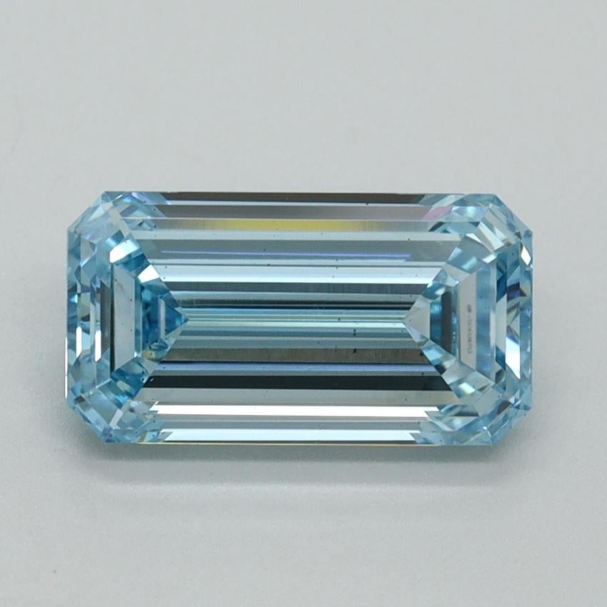 2.00 Ct. Fancy Intense Blue Emerald Lab Grown Diamond