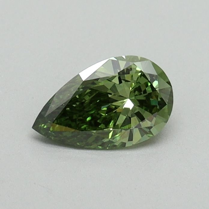 0.35 Ct. Fancy Vivid Green Pear Lab Grown Diamond