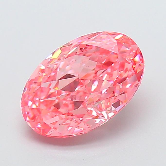 3.25 Ct. Fancy Vivid Pink Oval Lab Grown Diamond