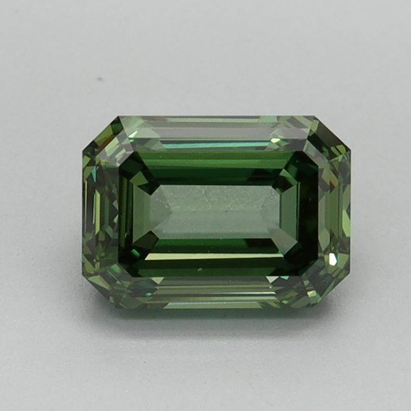 1.22 Ct. Fancy Vivid Pacific Green Emerald Lab Grown Diamond