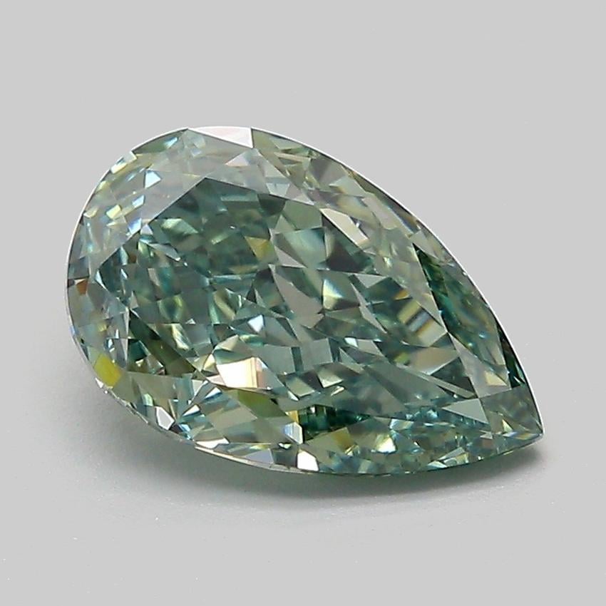 2.04 Ct. Fancy Vivid  Green Pear Lab Grown Diamond
