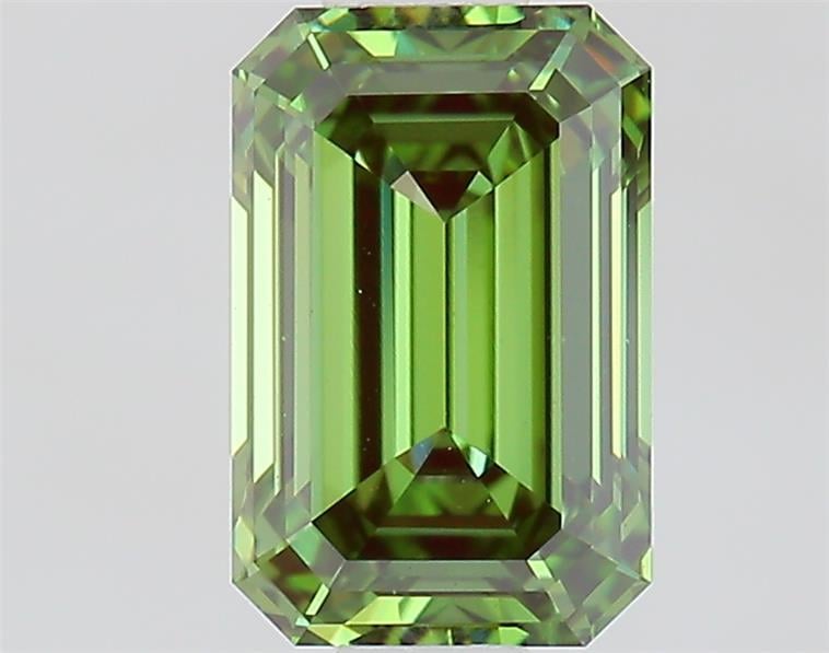 0.91 Ct. Fancy Vivid  Green Emerald Lab Grown Diamond