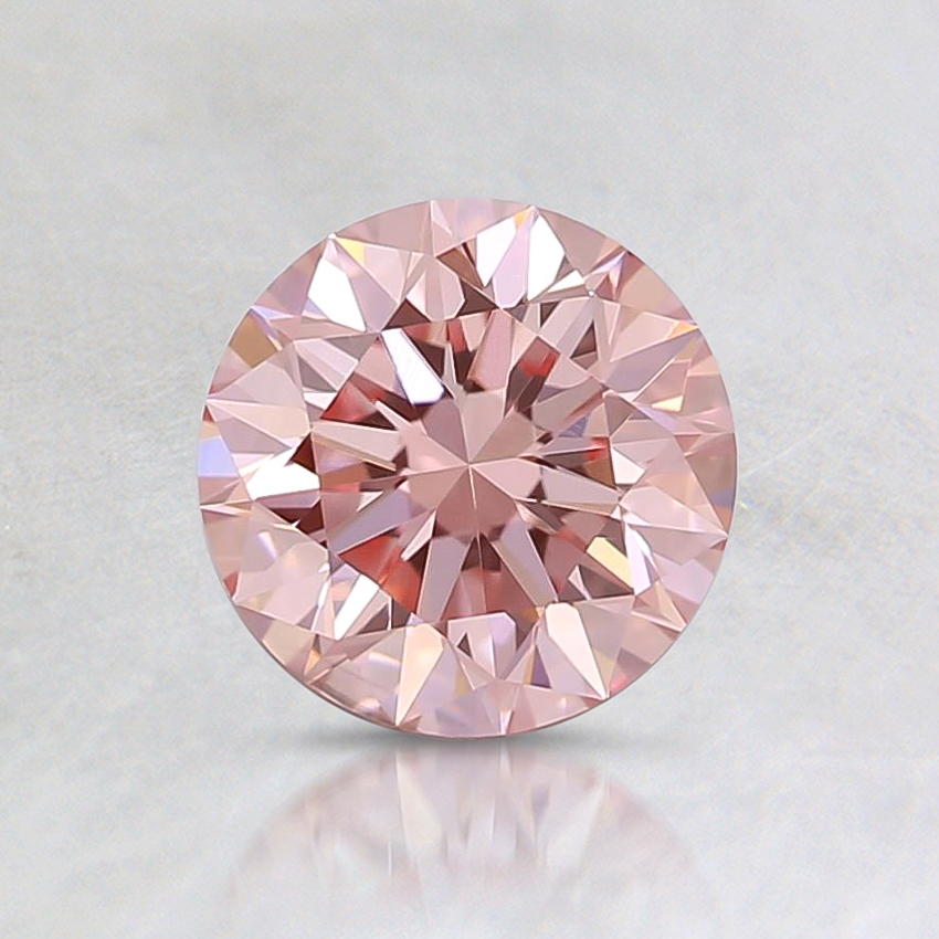 0.73 Carat Lab Grown Fancy Intense Pink Round Diamond