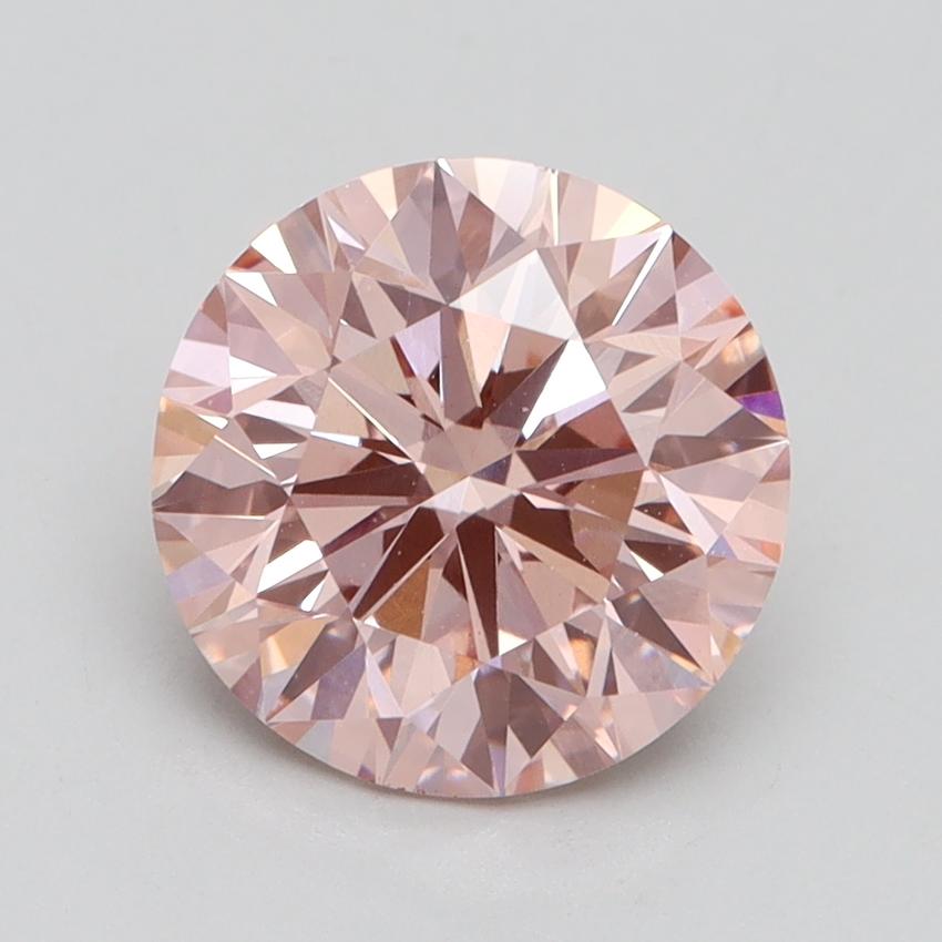 2.49 Ct. Fancy Intense Pink Round Lab Grown Diamond