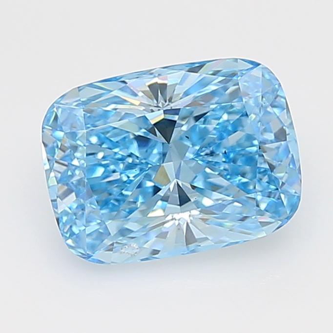 1.61 Ct. Fancy Vivid Blue Cushion Lab Grown Diamond