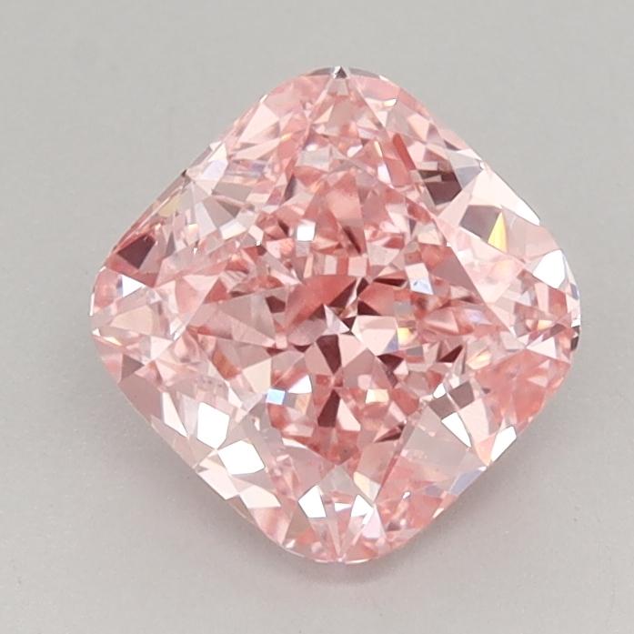 1.55 Ct. Fancy Vivid  Pink Cushion Lab Grown Diamond