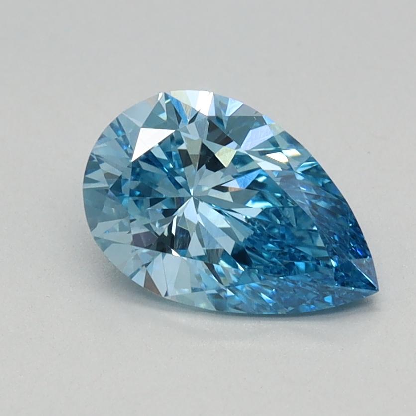0.69 Ct. Fancy Vivid Blue Pear Lab Grown Diamond