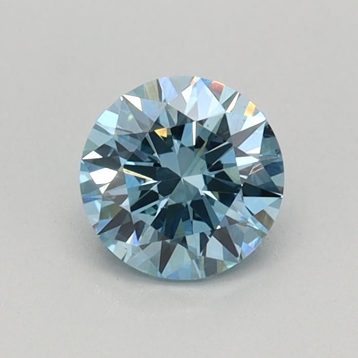 0.41 Ct. Fancy Vivid Blue Round Lab Grown Diamond