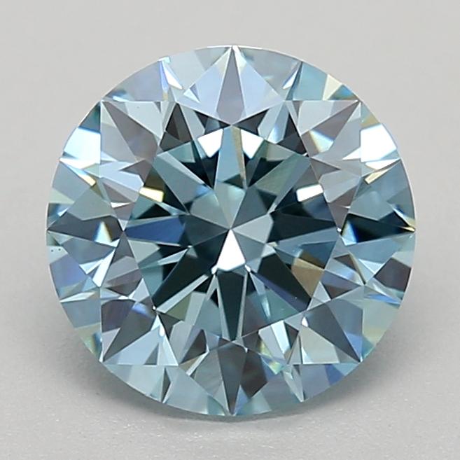 1.23 Ct. Fancy Vivid Blue Round Lab Grown Diamond