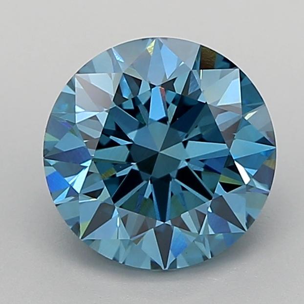 2.63 Ct. Fancy Vivid  Blue Round Lab Grown Diamond
