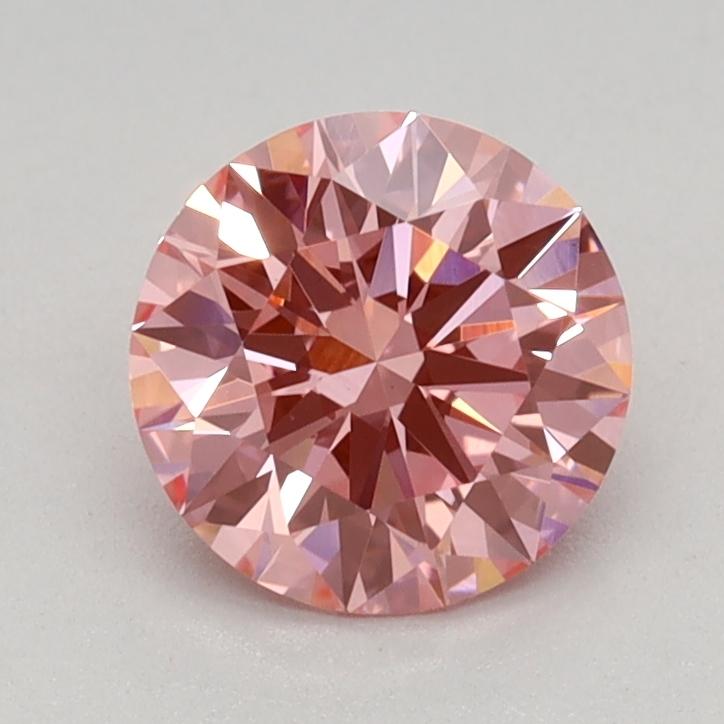0.77 Ct. Fancy Vivid Pink Round Lab Grown Diamond