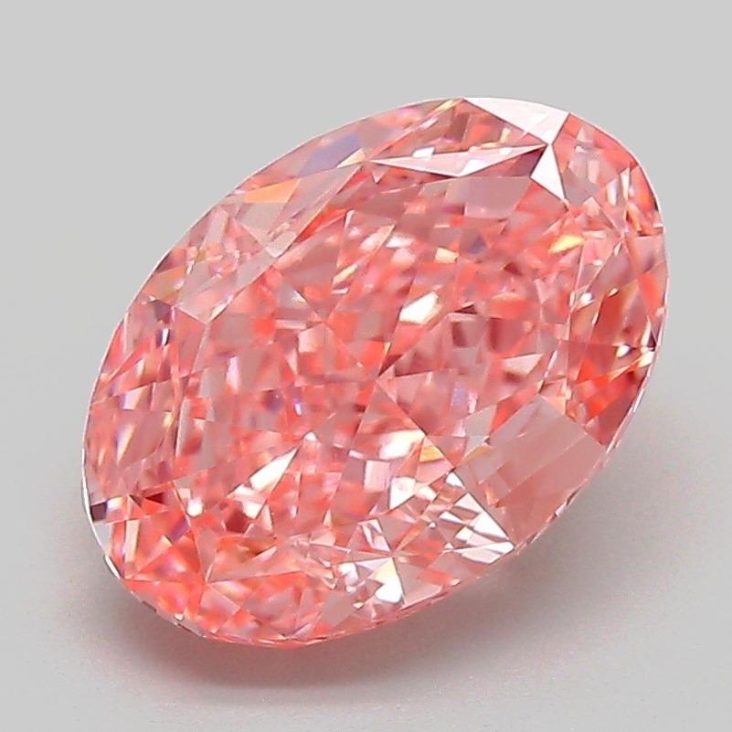 2.69 Ct. Fancy Vivid Pink Oval Lab Grown Diamond