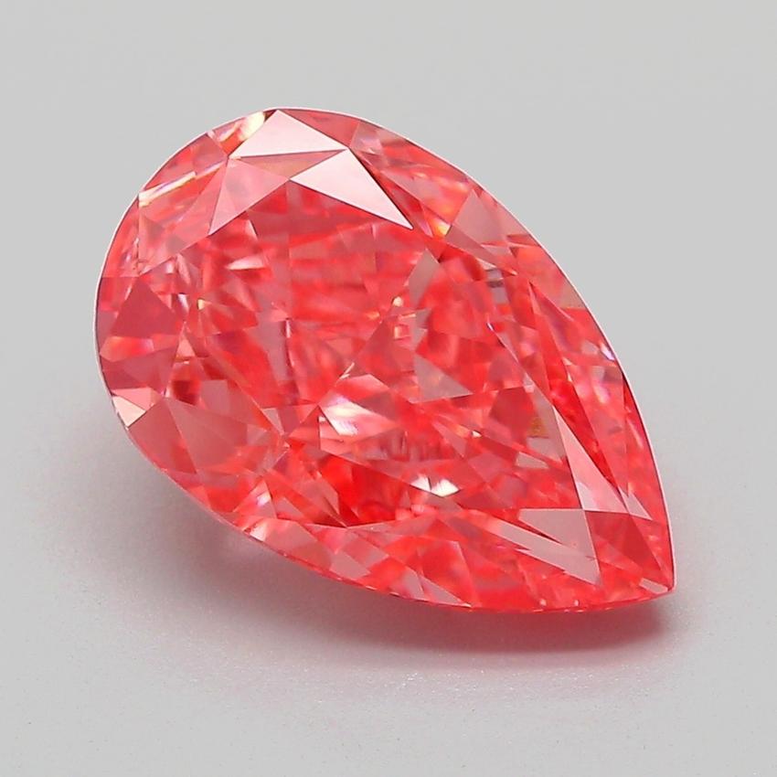 4.28 Ct. Fancy Vivid Pink Pear Lab Grown Diamond