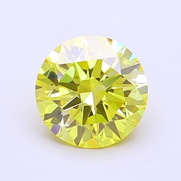 1.08 Ct. Fancy Vivid Yellow Round Lab Grown Diamond