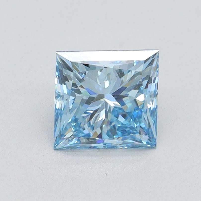 1.09 Ct. Fancy Vivid Blue Princess Lab Grown Diamond