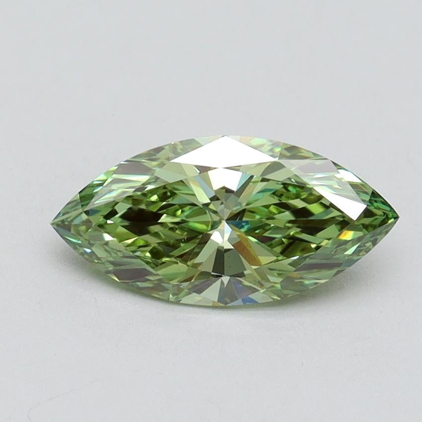 1.08 Ct. Fancy Vivid Green Marquise Lab Grown Diamond