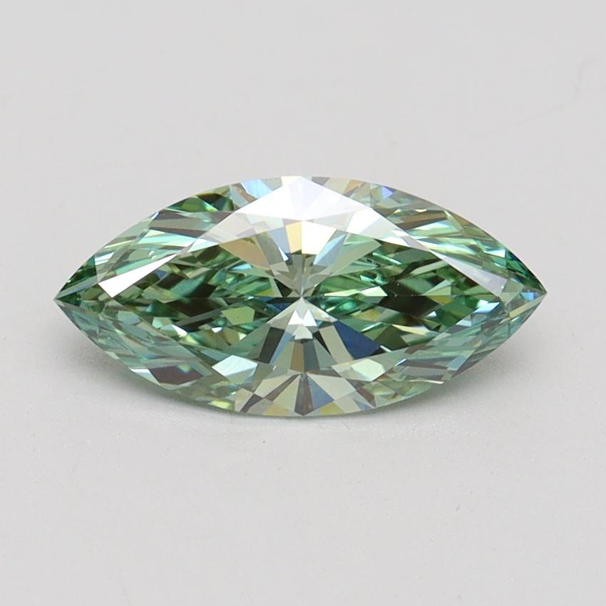 1.04 Ct. Fancy Vivid Green Marquise Lab Grown Diamond