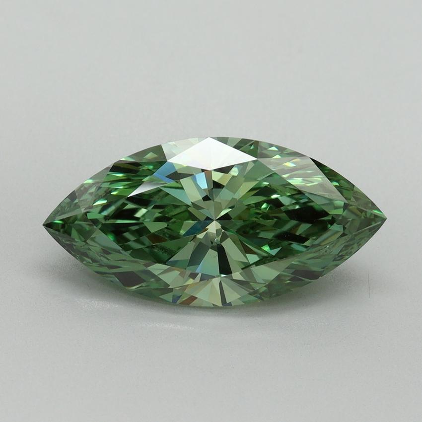 3.11 Ct. Fancy Vivid Green Marquise Lab Grown Diamond