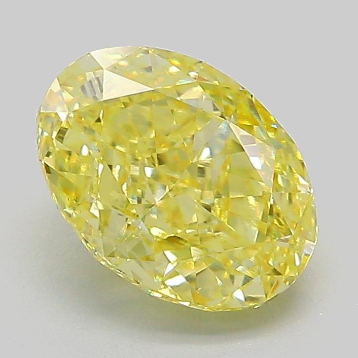2.03 Ct. Fancy Intense  Yellow Oval Lab Grown Diamond
