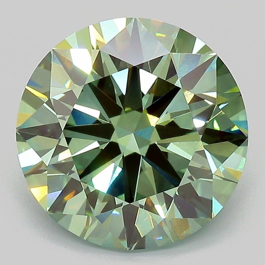 5.00 Ct. Fancy Vivid Green Round Lab Grown Diamond