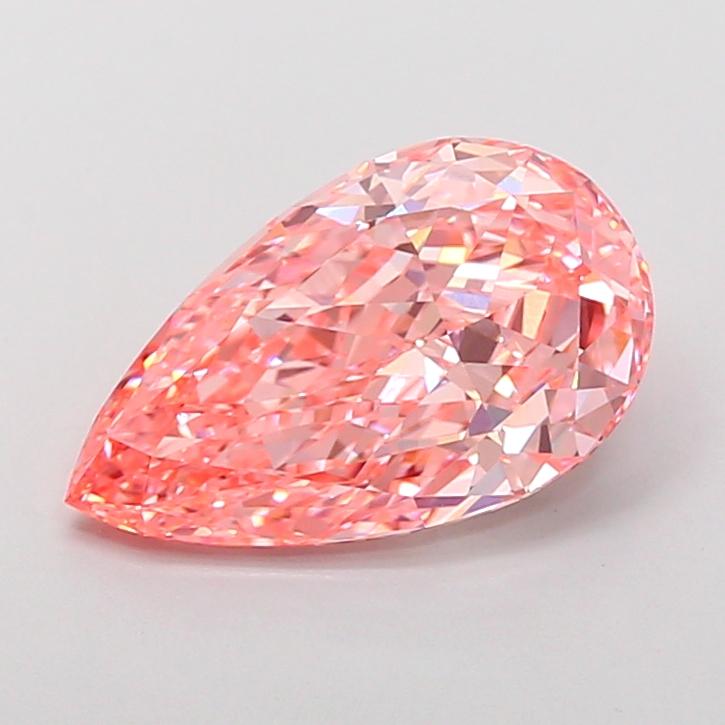3.93 Ct. Fancy Vivid Pink Pear Lab Grown Diamond