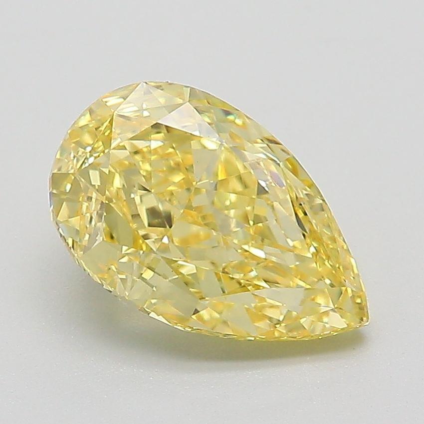 2.09 Ct. Fancy Intense Yellow Pear Lab Grown Diamond