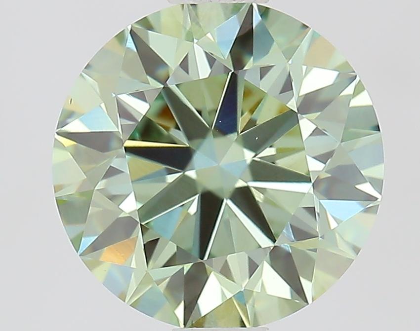 1.42 Ct. Fancy Vivid Green Round Lab Grown Diamond