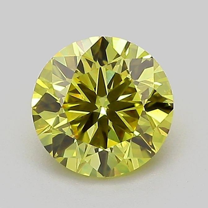 1.04 Ct. Fancy Vivid  Yellow Round Lab Grown Diamond