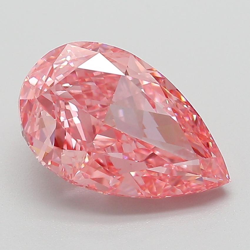 3.08 Ct. Fancy Vivid Pink Pear Lab Grown Diamond