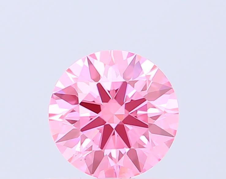 0.70 Ct. Fancy Vivid Pink Round Lab Grown Diamond