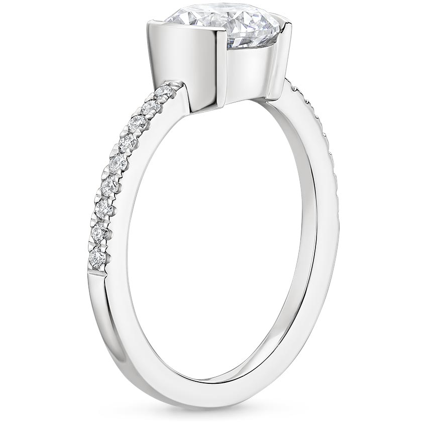 Platinum Ingrid Diamond Ring, large side view
