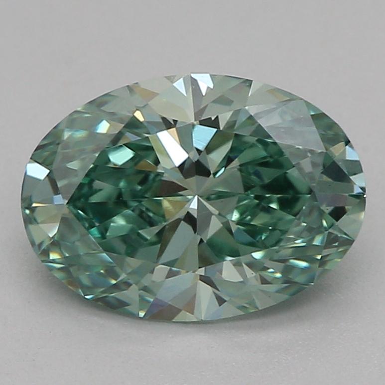 1.03 Ct. Fancy Vivid Green Oval Lab Grown Diamond