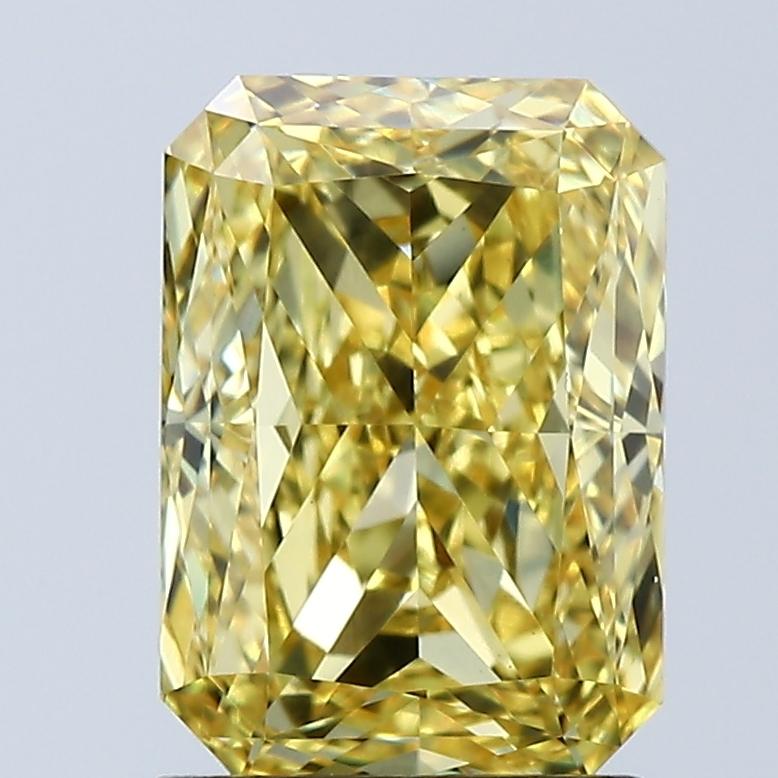 2.06 Ct. Fancy Vivid Yellow Radiant Lab Grown Diamond