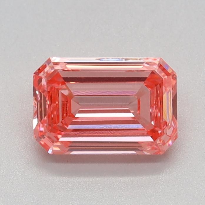 0.67 Ct. Fancy Vivid Pink Emerald Lab Grown Diamond