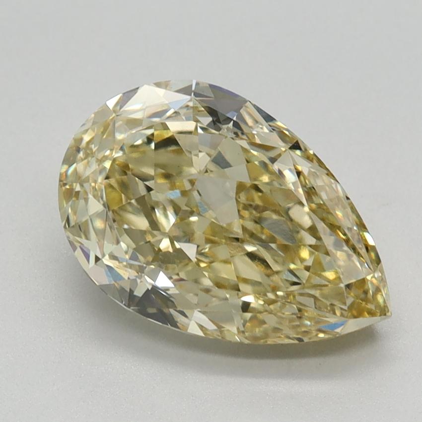 2.19 Ct. Fancy Yellow Pear Lab Grown Diamond