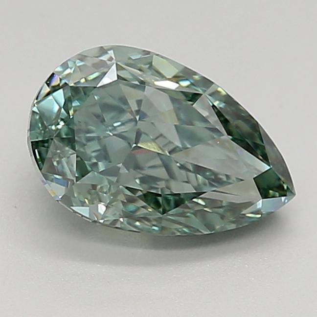 1.35 Ct. Fancy Vivid Green Pear Lab Grown Diamond