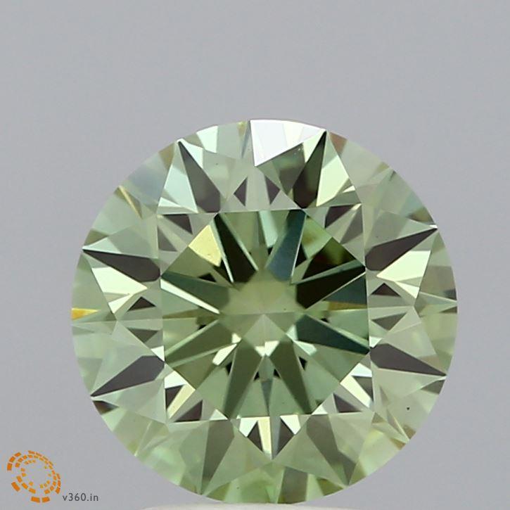 2.44 Ct. Fancy Vivid Green Round Lab Grown Diamond