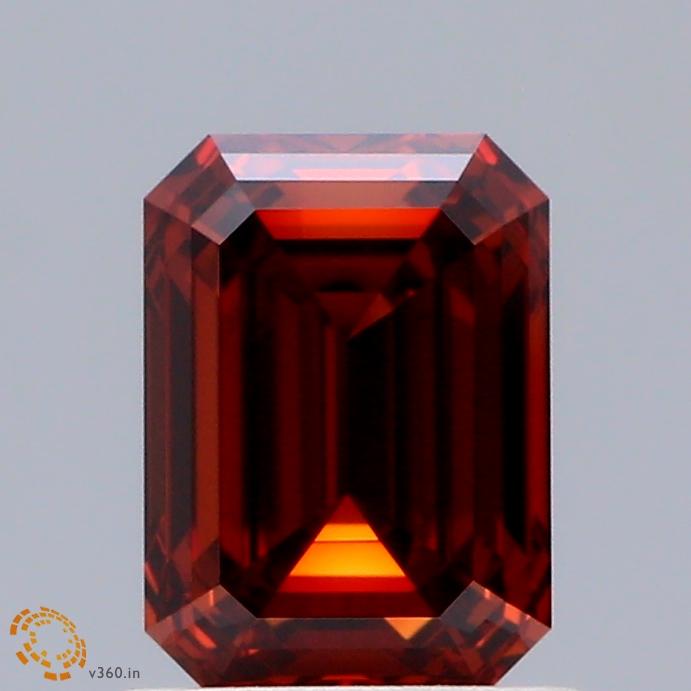1.09 Ct. Fancy Deep Orange Emerald Lab Grown Diamond