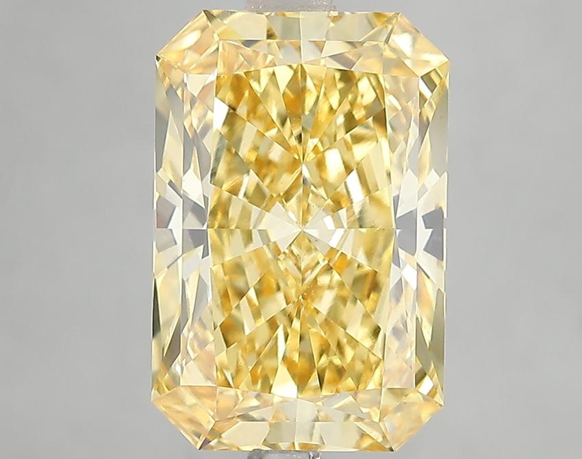 5.09 Ct. Fancy Vivid Yellow Radiant Lab Grown Diamond